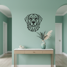 Carregar imagem no visualizador da galeria, Golden retriever geométrico em corredor verde água