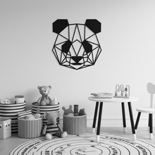 Carregar imagem no visualizador da galeria, Panda geométrico em ambiente infantil preto e branco